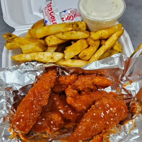 Buffalo Fingers Dinner - Buffalo chicken fingers dinner